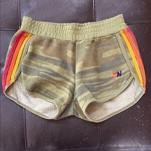 Aviator Nation XS Camo Striped Women's Shorts